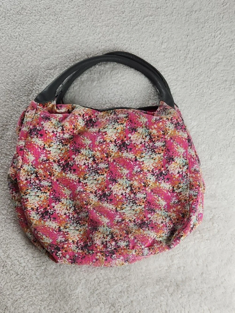 Candie's Pink Gray White Orange Bow-Front Women's Handbag